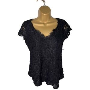 Motherhood Maternity Lace Blouse Black S